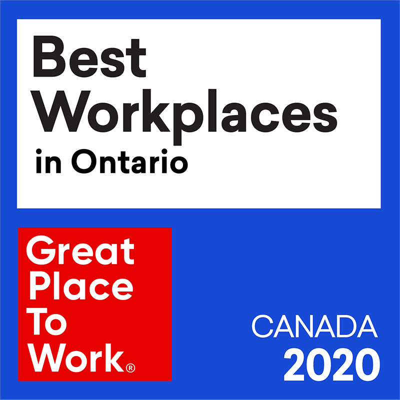 Best Workplaces Ontario award 2020
