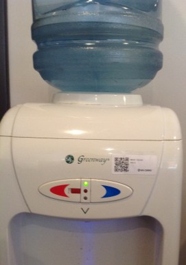 Water Cooler with QR code