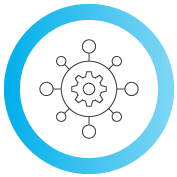 icon of a gear with graph