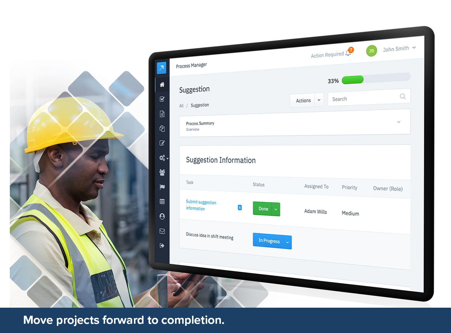 Move projects forward to completion