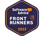 Software Advice Front Runners winner 2023 badge