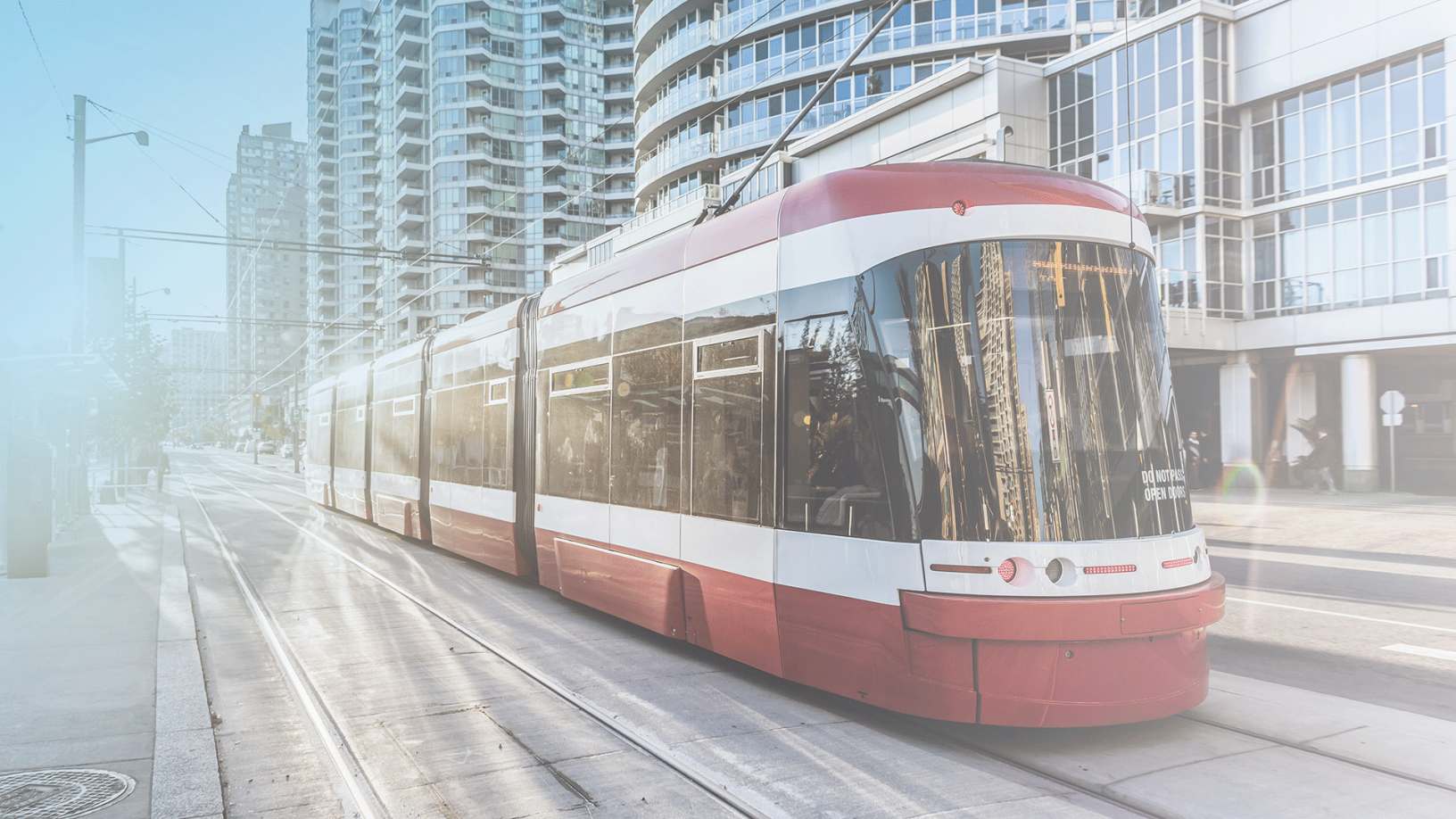 Front view of a Toronto streetcar