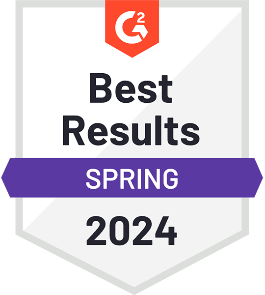 G2 Best results spring 2024 badge