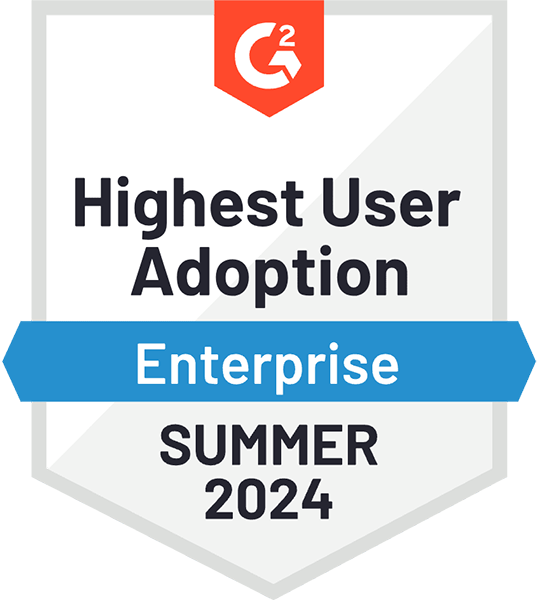 G2 highest user adoption enterprise summer 2024