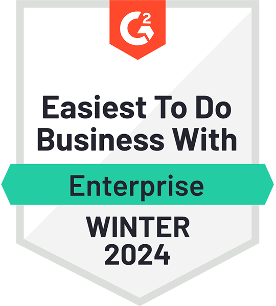 G2 Easiest to do business with enterprise winter 2024