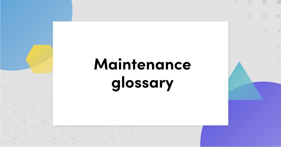 Maintenance glossary card