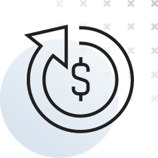 Cycle money icon