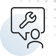 Person with a wrench icon