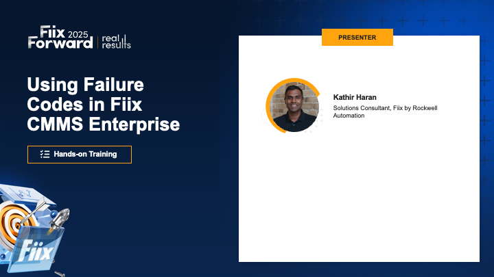 Using failure codes in Fiix CMMS enterprise