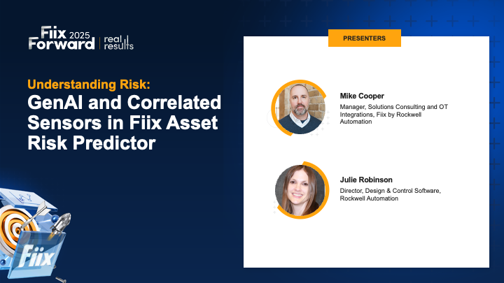 GenAI and correlated sensors in Fiix asset risk predictor